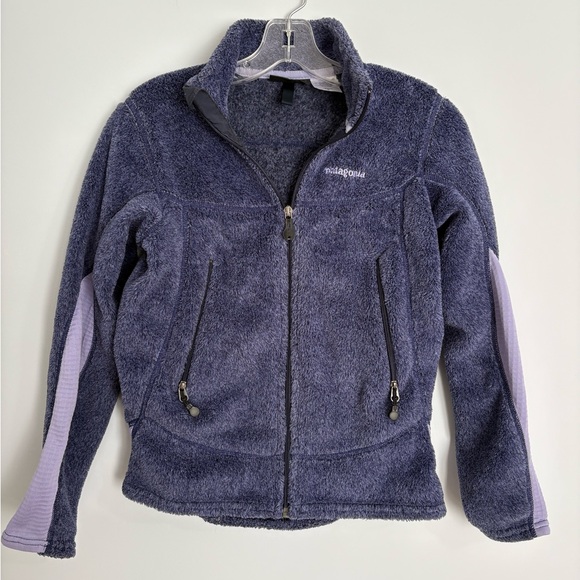Vintage Patagonia Regulator Fleece Womens Small Purple Deep Pile Polartec USA - Picture 1 of 12